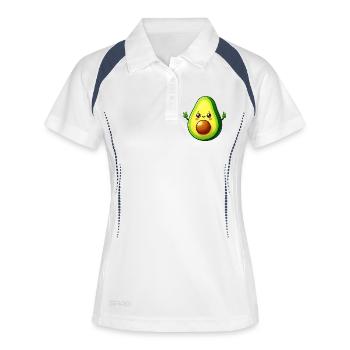 Avocado - Women's Polo breathable - white/navy - Front