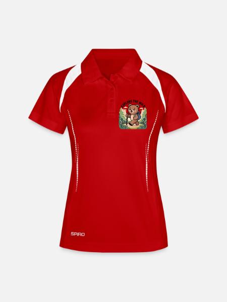 Explore the Wild Bear Illustration - Women's Polo breathable - white/navy