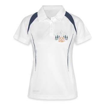 Mountain Adventure with Campfire - Women's Polo breathable - white/navy - Front