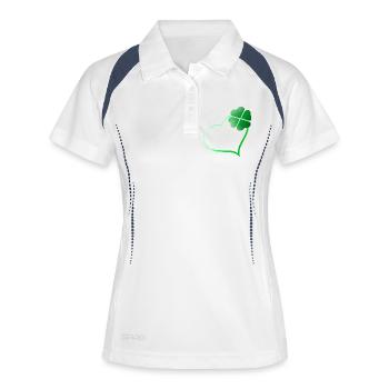 Lucky Heart - Women's Polo breathable - white/navy - Front