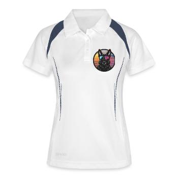 Cool dog with sunglasses - Women's Polo breathable - white/navy - Front
