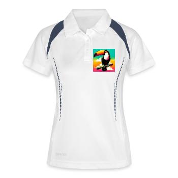 toucan - Women's Polo breathable - white/navy - Front