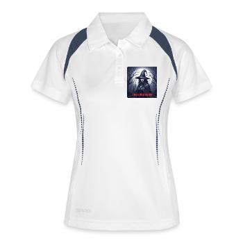 T-shirt halloween sort et pleine lune - Polo respirant Femme - blanc/marine - Devant