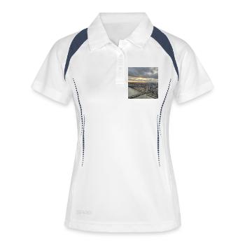 L’art de Londres - Polo respirant Femme - blanc/marine - Devant