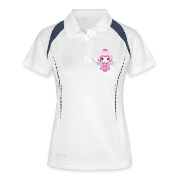 Fée Bande Dessinée Mignon - Polo respirant Femme - blanc/marine - Devant
