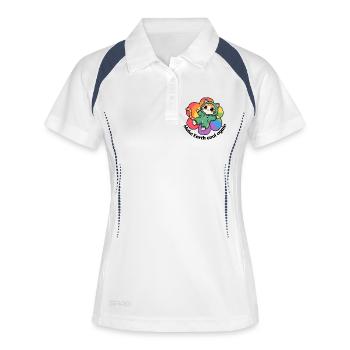 Make earth cool again - Polo respirant Femme - blanc/marine - Devant