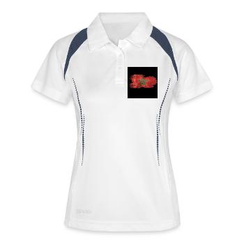 Marokko - Frauen Polo atmungsaktiv - Weiß/Navy - Vorne