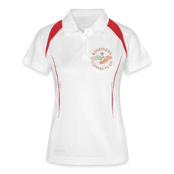 Friendliness unites us - Women's Polo breathable - white/navy - Front