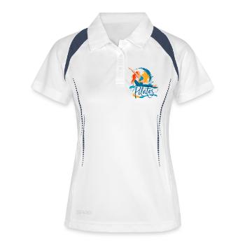 Pilates energy and flexibility - Women's Polo breathable - white/navy - Front