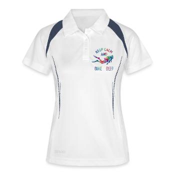 Colorful Dive Saying - Women's Polo breathable - white/navy - Front
