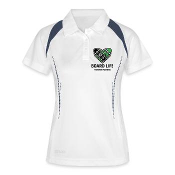 Board Life, Stylish Skater Shirt, Hoodie, Bag - Women's Polo breathable - white/navy - Front