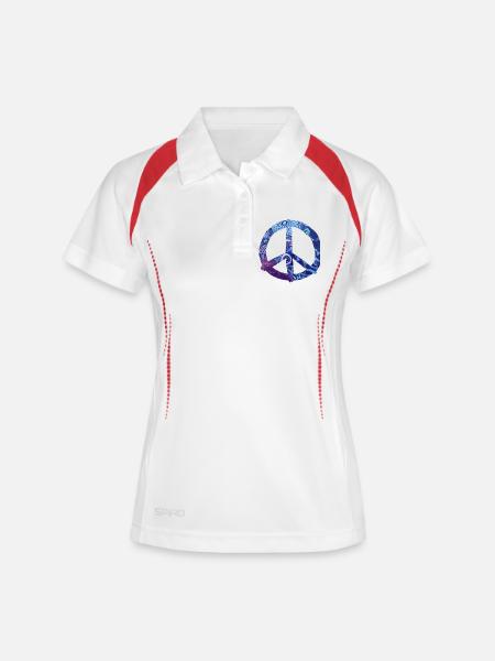 Ocean Peace Peace Sign - Women's Polo breathable - white/navy