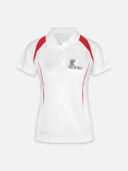 No bike in the rain today - Women's Polo breathable - white/navy