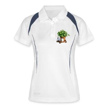 Green Thought Potted Plant - Women's Polo breathable - white/navy - Front