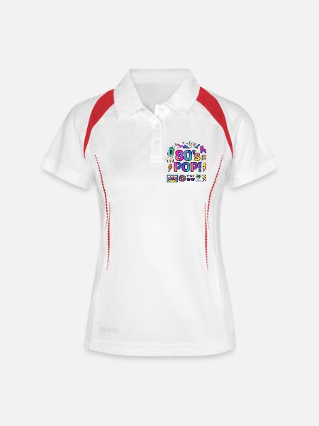 80s Neon Pop Vibe - Women's Polo breathable - white/navy
