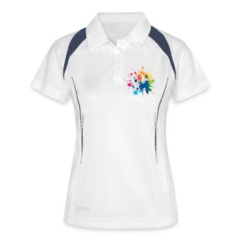 Judo Martial Arts Colorful Watercolor Watercolor Watercolor - Women's Polo breathable - white/navy - Front