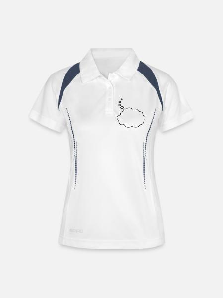 Speech Bubble / Thought Bubble - Women's Polo breathable - white/navy