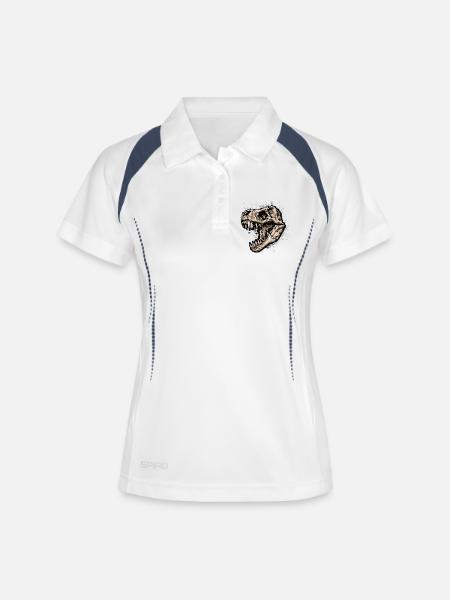 Dinosaur / Tyrannosaurus Rex / T-Rex Dino - Women's Polo breathable - white/navy