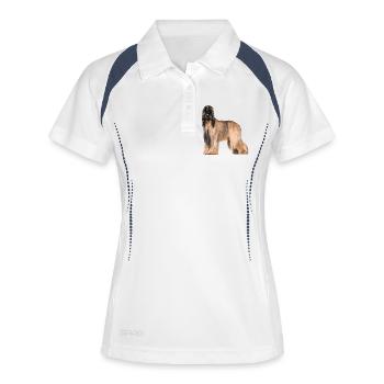 Afghane - Frauen Polo atmungsaktiv - Weiß/Navy - Vorne