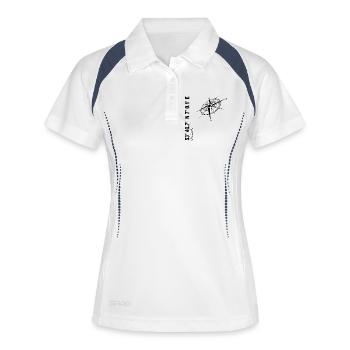Juist - Frauen Polo atmungsaktiv - Weiß/Navy - Vorne