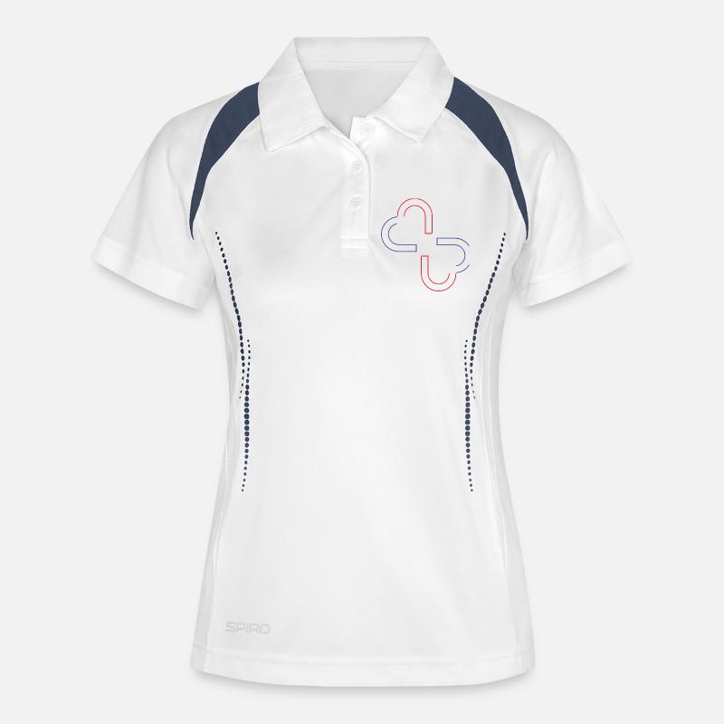 Dual Core - Women's Polo breathable - white/navy