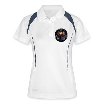 Bear Policewoman - Women's Polo breathable - white/navy - Front