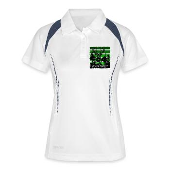 Black Forest - Frauen Polo atmungsaktiv - Weiß/Navy - Vorne