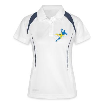 Handball Team Sweden Handball Player Symbol Explosion - Women's Polo breathable - white/navy - Front