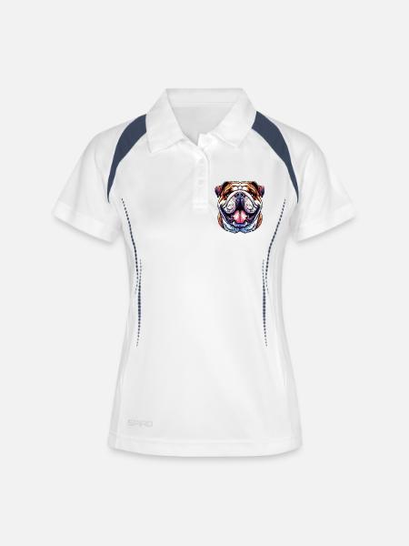 English Bulldog Dog - Women's Polo breathable - white/navy