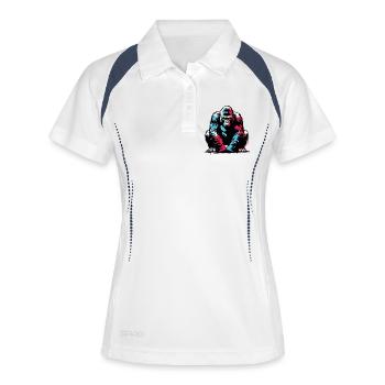 Gorilla - Women's Polo breathable - white/navy - Front