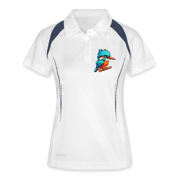 Martin-pêcheur - Polo respirant Femme - blanc/marine - Devant