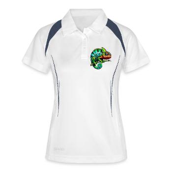 Caméléon - Polo respirant Femme - blanc/marine - Devant