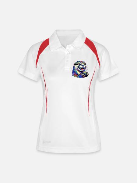 Loutre - Polo respirant Femme - blanc/marine