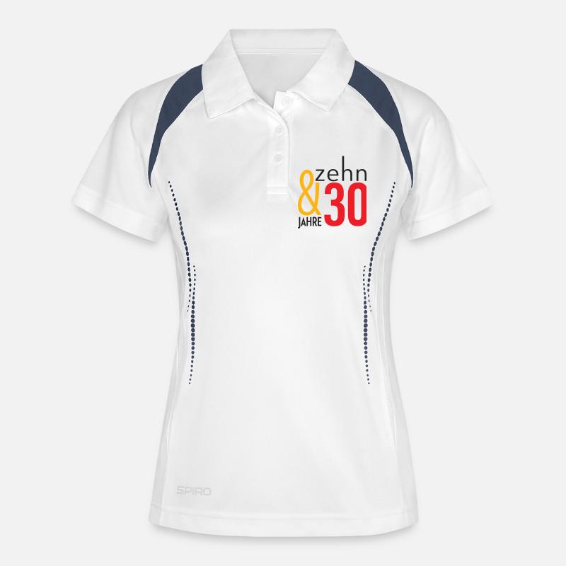 Less than 40 - thirty-ten! - Women's Polo breathable - white/navy