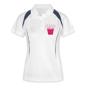Majorque - Team Sangria - Logo de la poitrine - Polo respirant Femme - blanc/marine - Devant