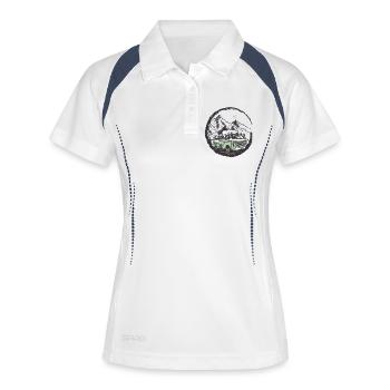 Retro Camper in Mountain Circle - Women's Polo breathable - white/navy - Front