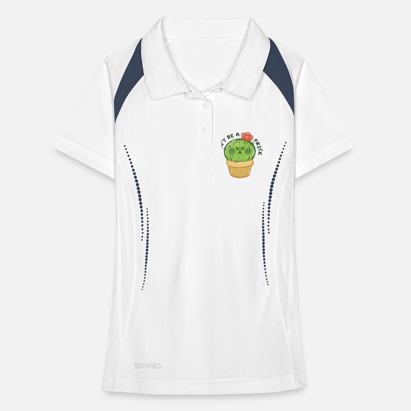 Grumpy Cactus with Message Women's Polo breathable
