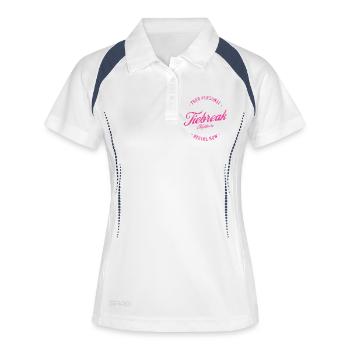 Maillot vainqueur du tie-break de tennis - Polo respirant Femme - blanc/marine - Devant