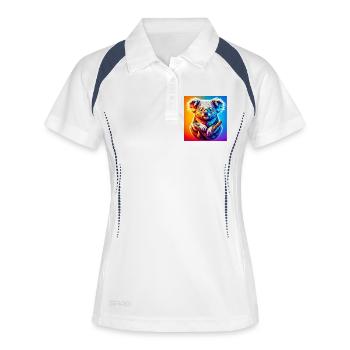 Koala - Frauen Polo atmungsaktiv - Weiß/Navy - Vorne