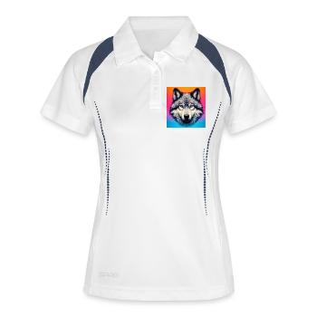 Wolf - Women's Polo breathable - white/navy - Front