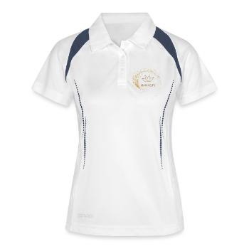 Namasté - Polo respirant Femme - blanc/marine - Devant
