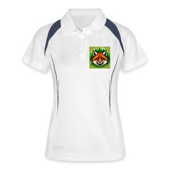fox - Women's Polo breathable - white/navy - Front