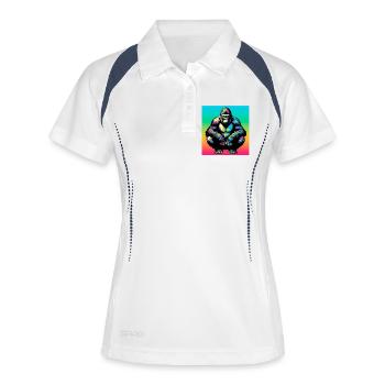 gorilla - Women's Polo breathable - white/navy - Front