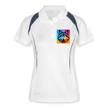 Wolf - Women's Polo breathable - white/navy - Front