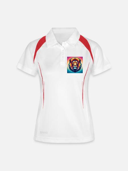 lion - Women's Polo breathable - white/navy