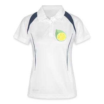 Citrus Slice Abstract - Women's Polo breathable - white/navy - Front