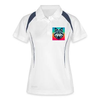 Wolf - Women's Polo breathable - white/navy - Front