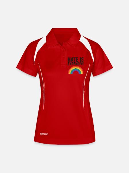 Hate Is Expensive Rainbow - Women's Polo breathable - white/navy