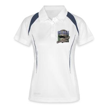 Maßstabsgetreue Modellbau Therapie - Frauen Polo atmungsaktiv - Weiß/Navy - Vorne