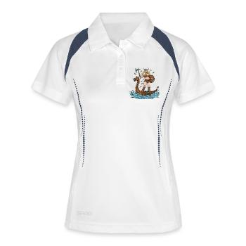 Norway Viking pinup - Women's Polo breathable - white/navy - Front